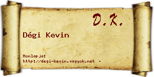 Dégi Kevin névjegykártya